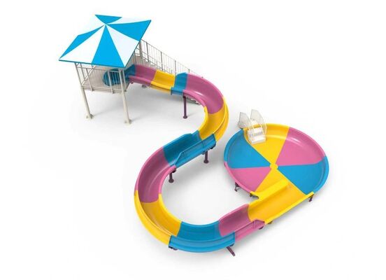 Kid-friendly Bowl Water Slide with Gentle Spin for Parent-child Attraction