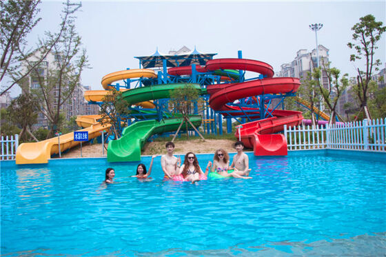 Multi Lane Customized Spiral Water Slide for Water Parks - SGS Audited Manufacturer