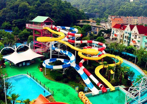 Multi Lane Customized Spiral Water Slide for Water Parks - SGS Audited Manufacturer