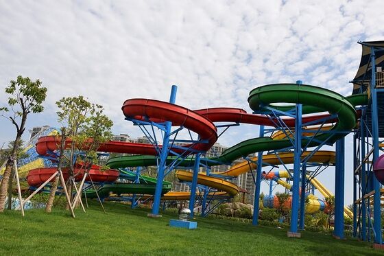 Multi Lane Customized Spiral Water Slide for Water Parks - SGS Audited Manufacturer