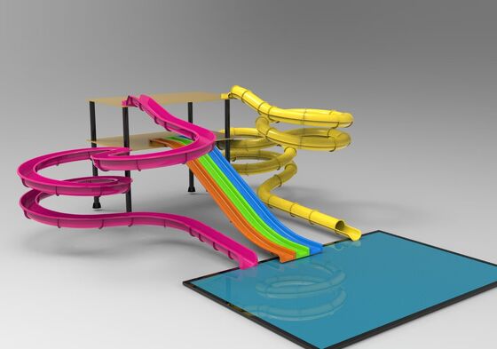 Multi Lane Customized Spiral Water Slide for Water Parks - SGS Audited Manufacturer