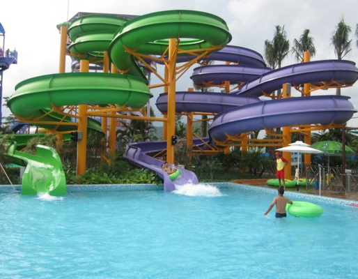 Multi Lane Customized Spiral Water Slide for Water Parks - SGS Audited Manufacturer