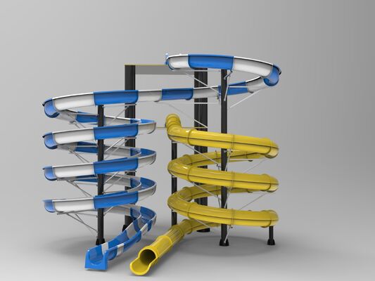 Multi Lane Customized Spiral Water Slide for Water Parks - SGS Audited Manufacturer