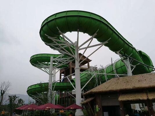 Python Water Slide with 18m Platform and 6-Person Raft on a Wide Flume for Thrilling Rides