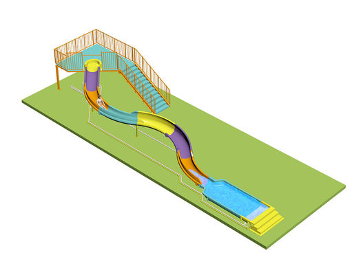 Kids' Spiral Water Slides For Aqua Park Fiberglass Material
