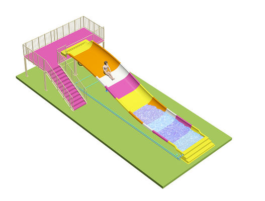 Family Kids Water Slides For Aqua Park Fiberglass Material