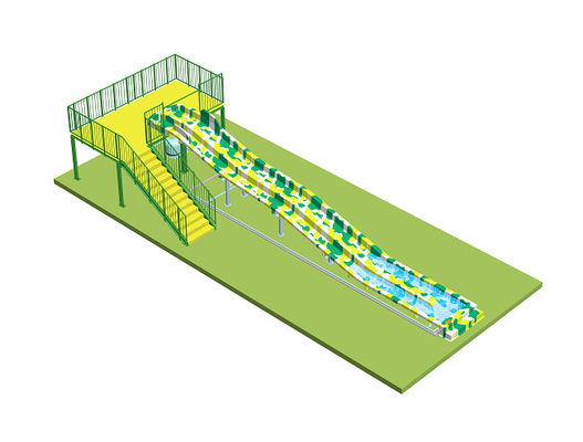 Kids' Rainbow Water Slides For Aqua Park Fiberglass Material
