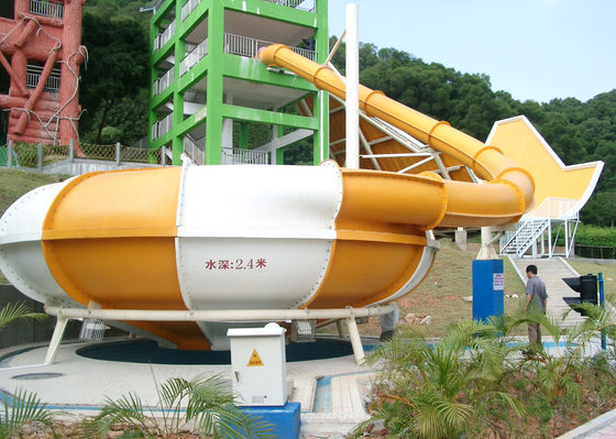 Space Bowl Water Slide with 10.65m Platform Height, 180-person Capacity, and Hot-dip Galvanized Steel Structure