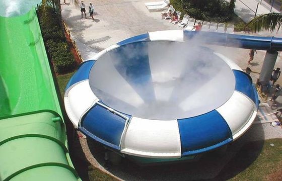 Space Bowl Water Slide with 10.65m Platform Height, 180-person Capacity, and Hot-dip Galvanized Steel Structure