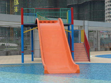 Fiberglass Kids’ Wide Water Slide, 5.0m Height Slides for  Water Park