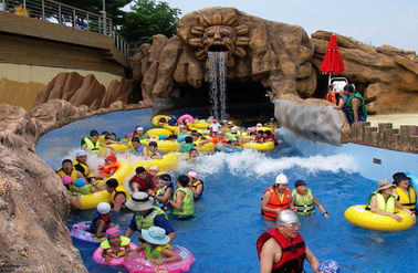 Fiberglass Aqua Park Equipment For Hotel Lazy River , Family On Summer Vacation in Aqua Park