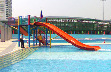 Fiberglass Kids’ Wide Water Slide, 5.0m Height Slides for  Water Park