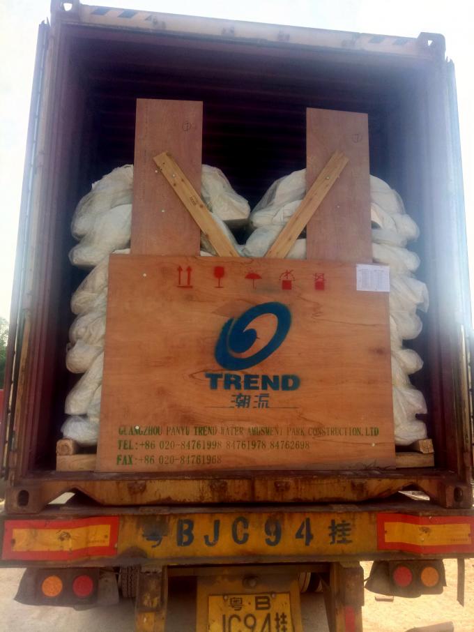 High Speed Fiberglass Water Slides / Ashland Gel Coat Outdoor Pool Slides